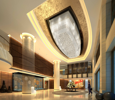 商務(wù)酒店大堂吊頂效果圖設(shè)計 營造專業(yè)與溫馨兼具的空間氛圍